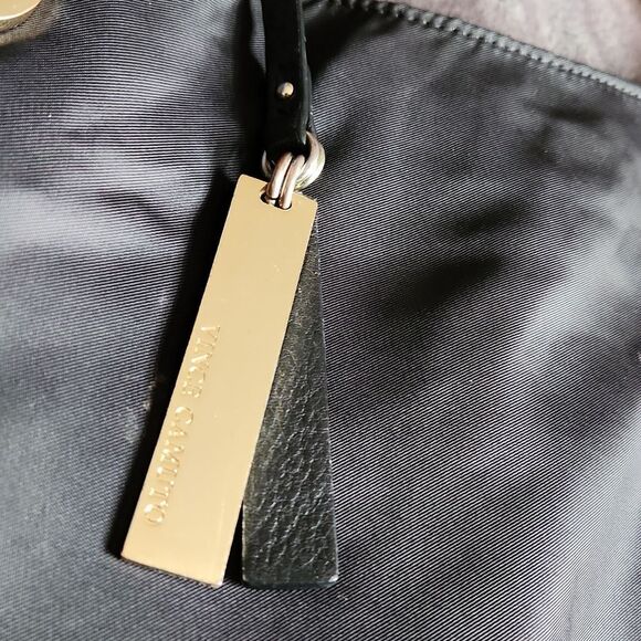 Vince Camuto Purse Convertible Bag Elegant Black Tote Bag Polyester Leather - Picture 7 of 14